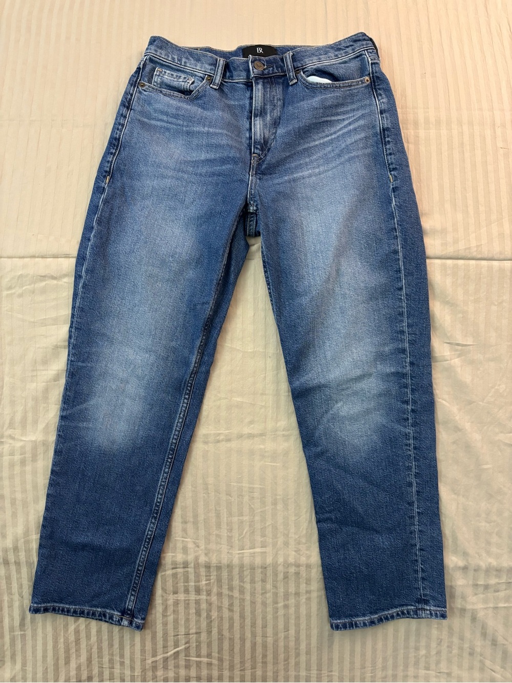 Banana Republic Strublic Straight Leg Jeans Medium Wash Button Fly Denim Men 29